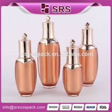 Top Sell Plastic Luxury Crown Shape Beauty Cosmetic Packaging And Acrylic Skincare Lotion Bottle Unique 30 ml Bottle